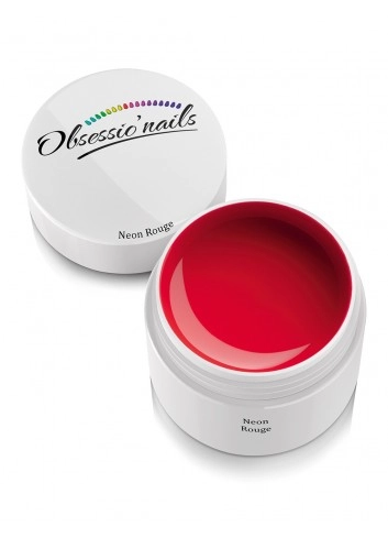 Gel uv pour ongles, couleur rouge neon.